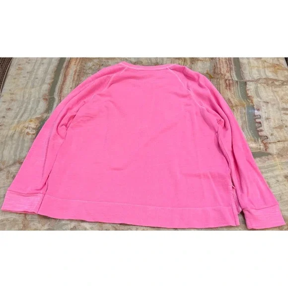 Lilly Pulitzer Womens Sweater Pink Bristow Passion Fruit Henley Button Size XL - Picture 2 of 6